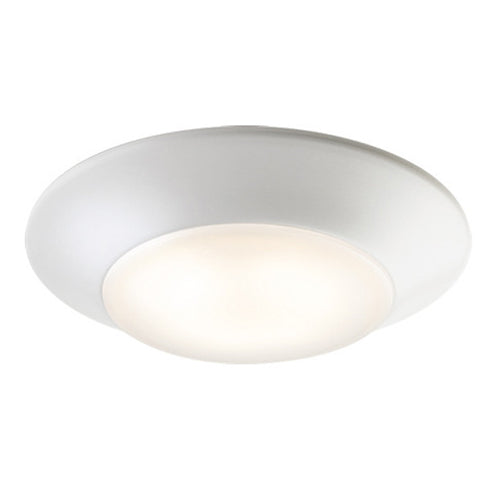 Liteline DL4-12W-WH, 4" LED Low Profile Surface Mount Disclite Light Fixture, 12W, 120V, 3000/3500/4000K, 110° Beam Angle, Dimmable, White Finish