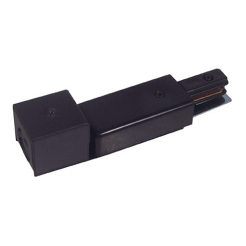 Liteline CA6106-BK, Live End Conduit Feed, Single Circuit 2 Wire Track System, Black Finish