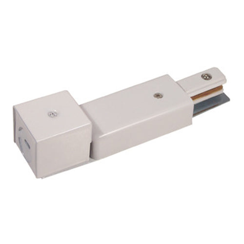 Liteline CA6106-WH, Live End Conduit Feed, Single Circuit 2 Wire Track System, White Finish