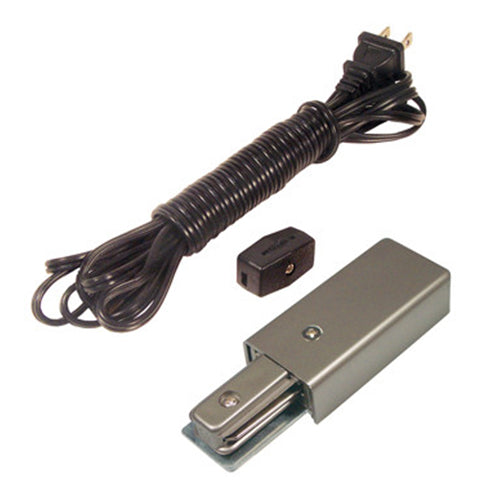 Liteline WE6110-BN, Brushed Nickel Wired End, Single Circuit 2 Wire Track System