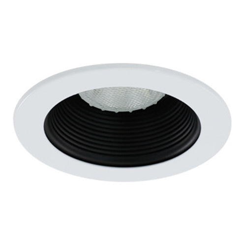 Liteline HV4-TH4001-BK, 4″ Black Stepped Baffle Trim, 120V, 50W, PAR20