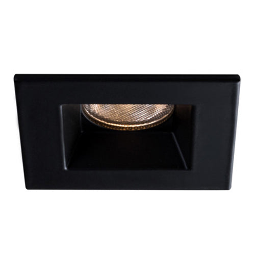 Liteline RA2S-7F-DTW90BK, 2" LUNA LED Dim-To-Warm Square Fixed Color Selectable Recessed Fixture, 7W, 100-135V, 3000-2000K, Dimmable, Black Finish