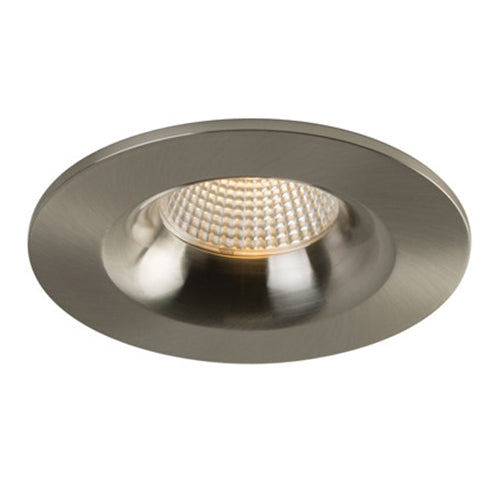 Liteline RA35-12F-DTW-90BN, 3.5" Luna LED Dim-To-Warm Round Fixed Recessed Light Fixture, 12W, 100-135V, 3000-2000K, Dimmable, Brushed Nickel Finish