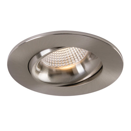Liteline RA35-12G-DTW-90BN, 3.5" Luna LED Round Dim-To-Warm Gimbal Recessed Light Fixture, 12W, 100-135V, 3000-2000K, Dimmable, Brushed Nickel Finish