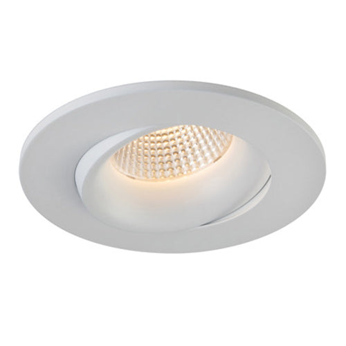 Liteline RA35-12G-DTW-90WH, 3.5" Luna LED Round Dim-To-Warm Gimbal Recessed Light Fixture, 12W, 100-135V, 3000-2000K, Dimmable, White Finish