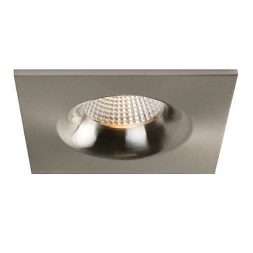 Liteline RA35S-12F-DTW-90BN, 3.5" LUNA LED Dim-To-Warm Square Fixed Recessed Light Fixture, 12W, 100-135V, 3000-2000K, Dimmable, Brushed Nickel Finish