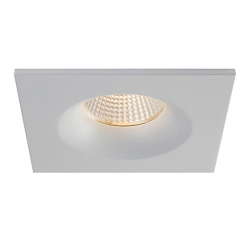 Liteline RA35S-12F-DTW-90WH, 3.5" LUNA LED Dim-To-Warm Square Fixed Recessed Light Fixture, 12W, 100-135V, 3000-2000K, Dimmable, White Finish