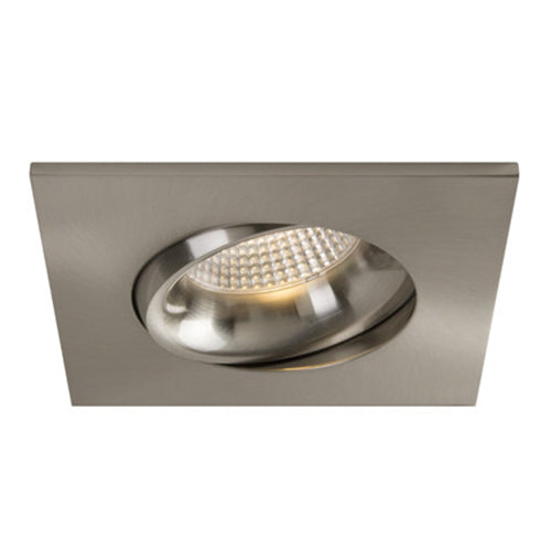 Liteline RA35S-12G-DTW-90BN, 3.5" LUNA LED Square Dim-To-Warm Gimbal Recessed Light Fixture, 12W, 100-135V, 3000-2000K, Dimmable, Brushed Nickel Finish