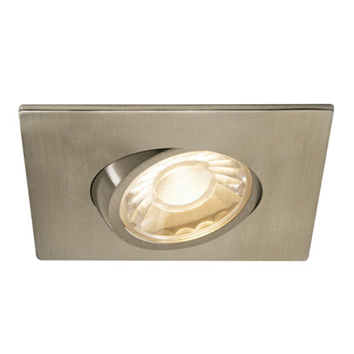 Liteline RA3S-7G-50K-90BN, 3" LUNA LED Square Gimbal Recessed Light Fixture, 7W, 100-135V, 5000K Natural Light, Dimmable, Brushed Nickel Finish
