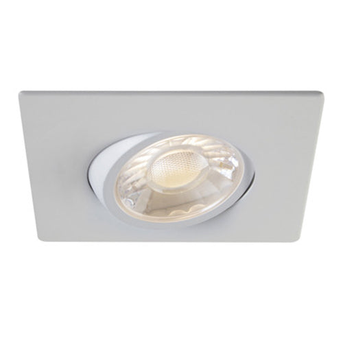 Liteline RA3S-7G-DTW-90WH, 3" LUNA LED Dim-To-Warm Square Gimbal Recessed Light Fixture, 7W, 100-135V, 3000-2000K, Dimmable, White Finish