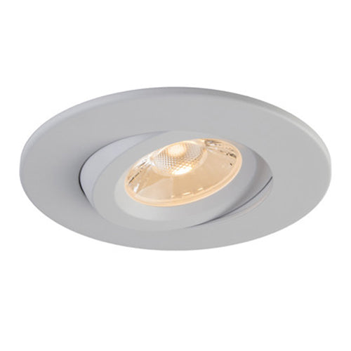 Liteline RA4-12G-30K-90WH, 4" Luna LED Round Gimbal Recessed Light Fixture, 12W, 100-135V, 3000K Warm White, Dimmable, White Finish