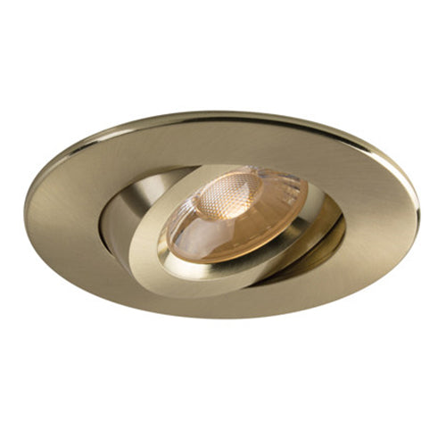 Liteline RA4-12G-DTW-90BN, 4" Luna LED Round Dim-To-Warm Gimbal Recessed Light Fixture, 12W, 100-135V, 3000-2000K, Dimmable, Brushed Nickel Finish