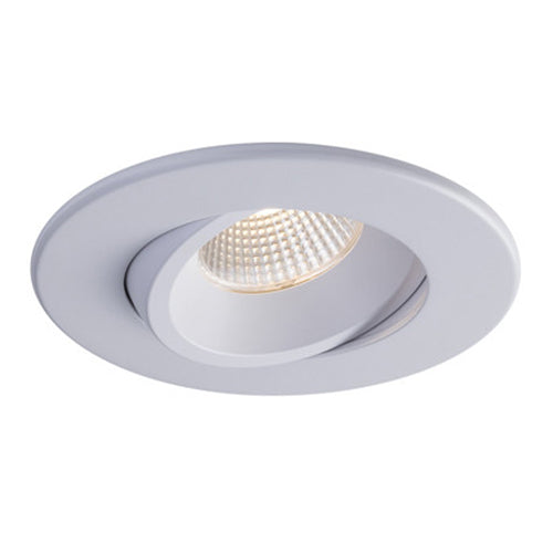 Liteline RA4-12RG-DTW90WH, 4" Luna LED Round Dim-to-Warm Regressed Gimbal Recessed Light Fixture, 12W, 100-135V, 3000-2000K, Dimmable, White Finish