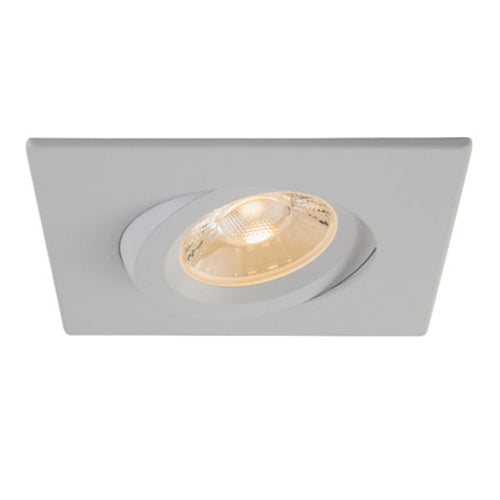 Liteline RA4S-12G-DTW-90WH, 4" Luna LED Square Dim-To-Warm Gimbal Recessed Light Fixture, 12W, 100-135V, 3000-2000K, Dimmable, White Finish