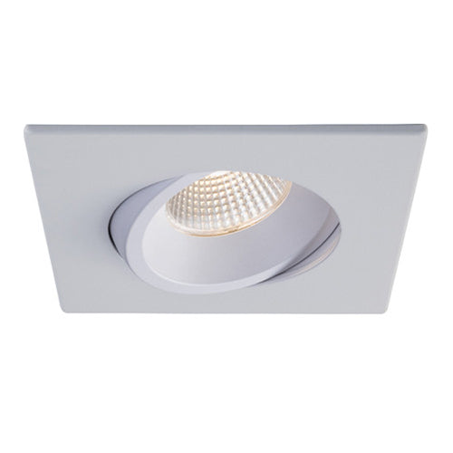 Liteline RA4S-12RG-DTW90WH, 4" Luna LED Square Dim-To-Warm Regressed Gimbal Recessed Light Fixture, 12W, 100-135V, 3000-2000K, Dimmable, White Finish