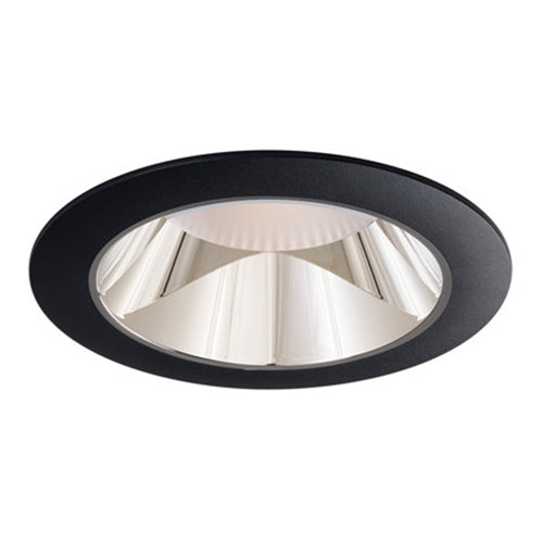 Liteline RA56-17F-90BKSP, 5"/6" LUNA 56 PRO Round Fixed Color Selectable Recessed Light Fixture, 17W, 100-135V, 2700/3000/3500/4000/5000K, Dimmable, Black/Specular Finish