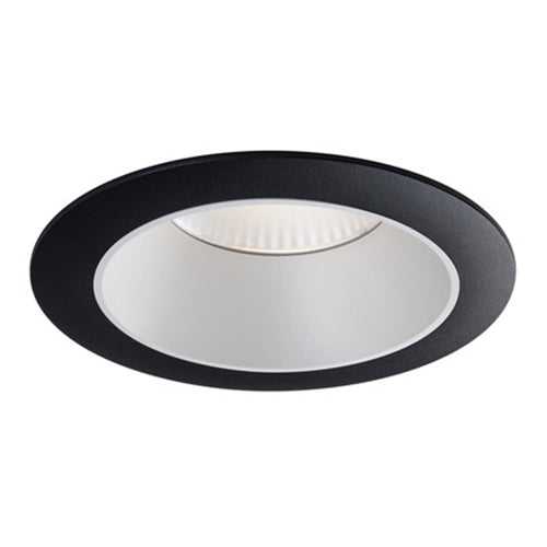 Liteline RA56-17F-90BKWH, 5"/6" LUNA 56 PRO Round Fixed Color Selectable Recessed Light Fixture, 17W, 100-135V, 2700/3000/3500/4000/5000K, Dimmable, Black/White Finish