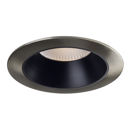 Liteline RA56-17F-90BNBK, 5"/6" LUNA 56 PRO Round Fixed Color Selectable Recessed Light Fixture, 17W, 100-135V, 2700/3000/3500/4000/5000K, Dimmable, Brushed Nickel/Black Finish