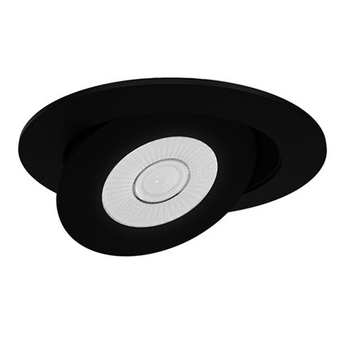 Liteline SCP4-9W-CCT-BK, 4" Round Rotatable Gimbal, 9W, 100-135V, 2700/3000/3500/4000/5000K, Dimmable, Black Finish