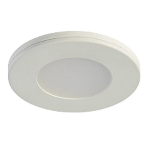 Liteline SLM-PUCK1-12D90WH, Single SlimLED Puck Light Fixture, 2W, 12V, 3000K Warm White, Up to 120 Lumens, Dimmable, White Finish