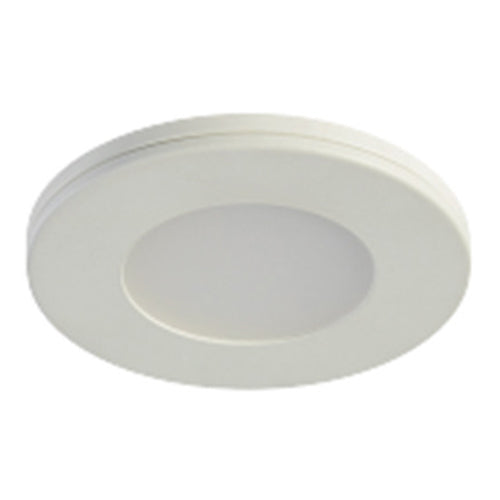Liteline SLM-PUCK1-12H90WH, Single SlimLED Puck Light Fixture, Hardwire, 2W, 12V, 3000K Warm White, Up to 120 Lumens, 90 CRI, Dimmable, White Finish