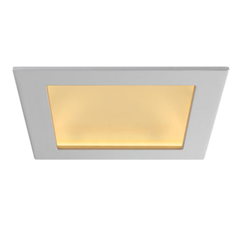 Liteline SLM6IS-30-WH, 6" Indirect Square LED Recess Retrofit Light Fixture, 12W, 100-135V, 3000K Warm White, 850 Lumens, IC Rated, Dimmable, White Finish
