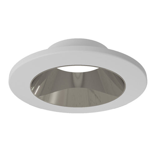 Liteline SLMB4-12W-RT-WHSP, 4" SKYE Select Trim, Dead Front, Round, White Trim with Specular Baffle Finish