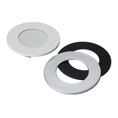 Liteline SLMT4-8W, 4" SlimLED Multi Color Selectable Round Downlight, 8W, With Three Interchangeable Trim Rings