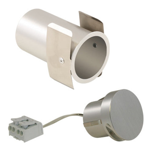 Liteline WLFLR-1W30K-90-AL, 1.2W LED Flood Round Wall Graze Light, 24V, 3000K Warm White, 62 Lumens, 90+ CRI, Dimmable, Brushed Aluminum Finish