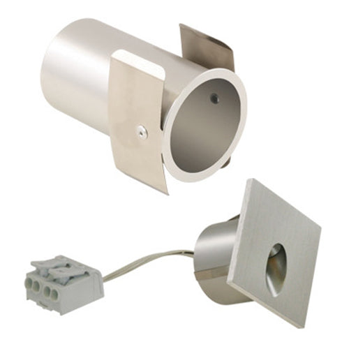 Liteline WLTDS-1W30K-90-AL, 1.2W LED Tear Drop Square Asymmetric Wall Light, 24V, 3000K Warm White, 59 Lumens, 90+ CRI, 45° Beam Angle, Dimmable, Brushed Aluminum Finish